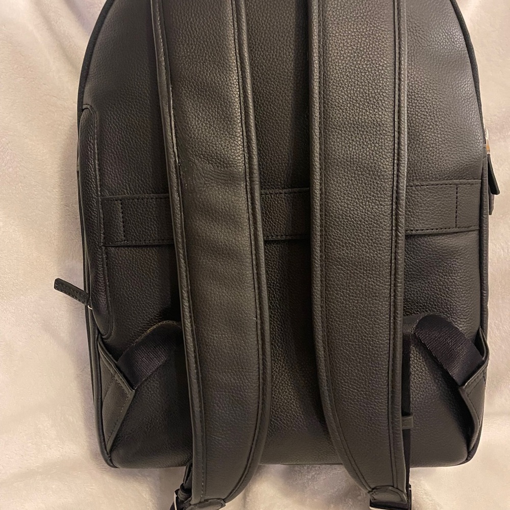 Black Leather Backpack - Picture 7 of 9